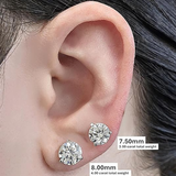 NANA Jewels Round Martini style Simulated Diamond Stud Earrings Silver & CZ 1.50ct-4.00ct Hypoallergenic