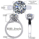 NANA Jewels 1.00-4.00ct Lucita Round Cut Solitaire Wedding Engagement Ring Series, 10K Gold w/Cubic Zirconia Simulated Diamond(A)