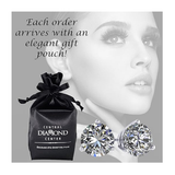 14K Gold Post & Sterling Silver Pure Brilliance Zirconia 3 Prong Martini Style Stud Earrings 1.0ct to 4ct