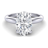 VOUS 3 carat Simulated Diamond Solitaire Engagement Rings Assorted shapes in Solid Sterling Silver & CZ