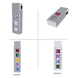 Central Diamond Center Princess Cut Couples 2 Stone Pendant Necklace w/ Pure Brilliance Zirconia on 3 Sides & Simulated Birthstones