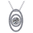 Double Square Dancing Gemstone Necklace sterling silver.