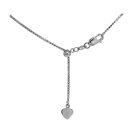 Central Diamond Center Adjustable Box Chain - Made in Italy