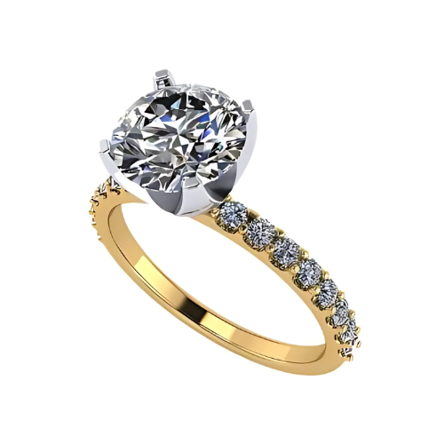NANA Jewels 1.00ct to 4.00ct Simulated Diamond Engagement Ring Round Solitaire Sterling Silver 10k-14k