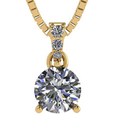 Solid Sterling Silver Pure Brilliance Zirconia pendant.