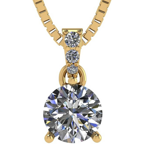 Solid Sterling Silver Pure Brilliance Zirconia pendant.