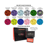 Central Diamond Center Straight Bar w/ Sides Couples 2 Stone Ring w/ Simulated Birthstones Silver or 10K, 14K Gold