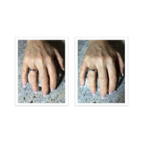 Central Diamond Center Princess Mothers Ring w/ 1 to 6 Simulated Birthstones in Sterling Silver, 10K or 14K Gold