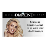 Earring Jacket for Stud Earrings in Solid 925 Sterling Silver made with Pure Brilliance Zirconia CZ
