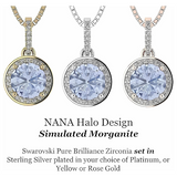 Sparkling blue simulated aquamarine jewelry set.