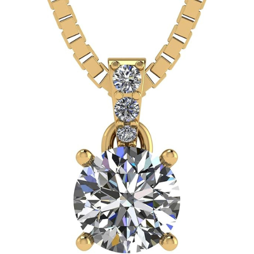 Sterling Silver necklace with Pure Brilliance Zirconia solitaire.