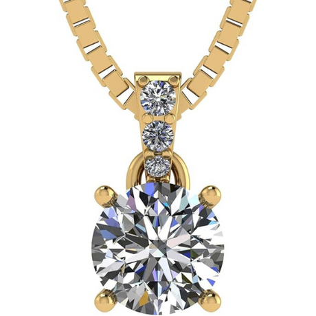 Sterling Silver necklace with Pure Brilliance Zirconia solitaire.