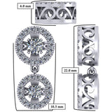 925 Silver Pure Brilliance CZ double halo pendant.