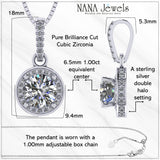 NANA Jewels Round Halo Simulated Aquamarine Pure Brilliance Zirconia Earrings & Necklace in Solid Sterling Silver