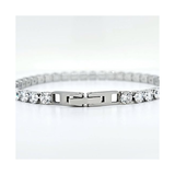 NANA Jewels 5 carat Simulated diamond Tennis Bracelet-Hypoallergenic Platinum plated & 5-AAAAA
