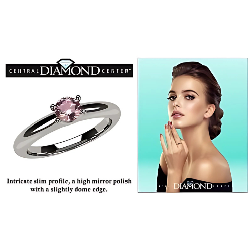 Central Diamond Center Customizable Lucita Solitaire Birthstone Ring Set In 925 Sterling Silver W/Simulated Birthstone