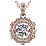 Pure Brilliance Zirconia drum dancing pendant for women.