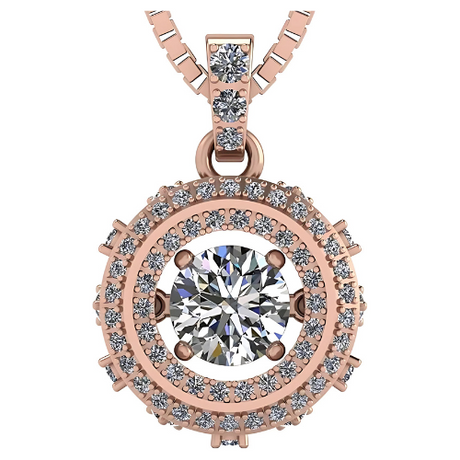 Pure Brilliance Zirconia drum dancing pendant for women.