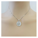 Central Diamond Center Shema Israel Partial Hebrew Prayer Pendant Necklace in Sterling Silver w/ Pure Brilliance Zirconia CZ