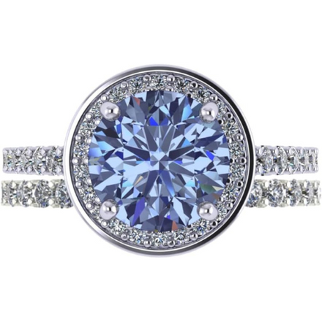 NANA Jewels Sterling Silver Round Cut Wedding Set Engagement Rings for Women - Choose Simulated Morganite, Citrine, Aquamarine & More