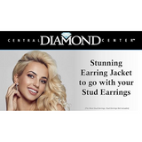 Earring jacket with sparkling Pure Brilliance Zirconia.