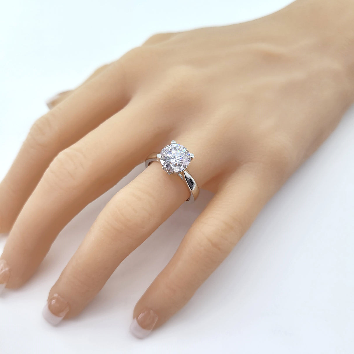 NANA Jewels 1.00-4.00ct Lucita Round Cut Solitaire Wedding Engagement Ring Series, 10K Gold w/Cubic Zirconia Simulated Diamond(A)