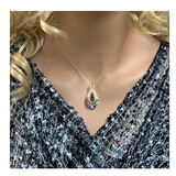 Yours Infinity Mother & Child Birthstone Necklace w/ 1 to 12 Stones in Silver, 10K, or 14K Gold