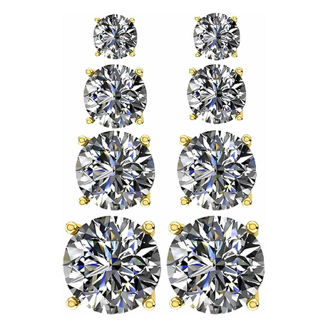Model wearing pure brilliance cubic zirconia earrings.