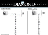 Earring Jacket for Stud Earrings in Solid 925 Sterling Silver made with Pure Brilliance Zirconia CZ