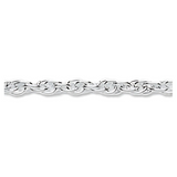 Made in Italy 925 silver flexible rope chain.