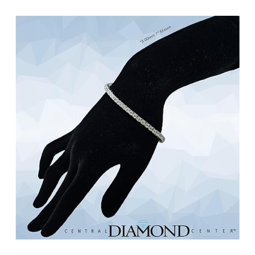 Nana Jewels Pure Brilliance Zirconia Asscher Cut Tennis Bracelet, 7" Or 8" In Gold Plated Sterling Silver, 13.00Ctw-53.00Ctw