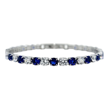 NANA Jewels 5 carat Simulated diamond Tennis Bracelet-Hypoallergenic Platinum plated & 5-AAAAA