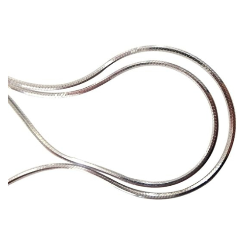 Central Diamond Center Sterling Silver 1.00mm Square Snake Chain, Made in Italy, White/Yellow/Rose Gold Plated