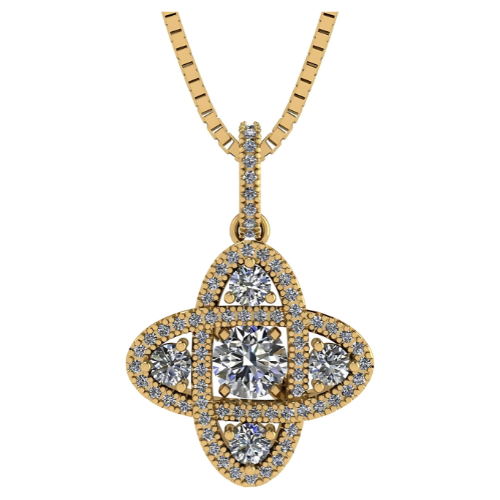 Pure Brilliance Zirconia 4 points dancing pendant.