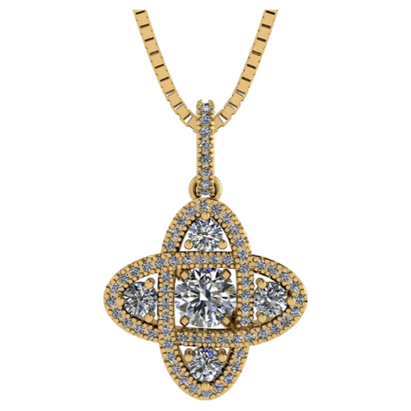 Pure Brilliance Zirconia 4 points dancing pendant.