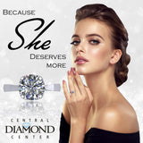 NANA Jewels 2.00ct-3.00ct Simulated Diamond Zirconia Engagement Ring Round Cut Heart & Soul Solitaire Sterling Silver