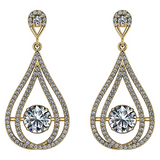 Close-up of "dancing" simulated diamond in chandelier.