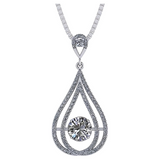 Chandelier Dancing Diamond Simulated Necklace for women.