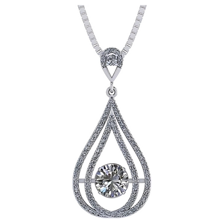 Chandelier Dancing Diamond Simulated Necklace for women.