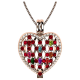 Sterling silver mother of pearl locket pendant.