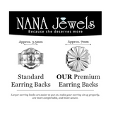 Extra-Large Hypoallergenic Earring Backs-7mm-8.2mm(3 Pairs)-Secure & Comfortable Replacement for Earrings