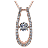 Pure Brilliance Zirconia U shape dancing pendant.