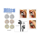 Central Diamond Center Bling Bling Earbud Covers (Platinum Plated)