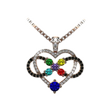 10K Gold Infinity Love Birthstone Necklace for mom.