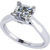 NANA Jewels 1to4ct Simulated Diamond Engagement ring Cushion Solitaire Lucita Cz & Silver