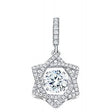Star of David Dancing Gemstone Necklace sterling silver.