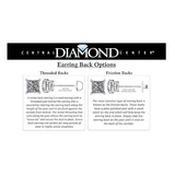 0.20ct-0.30ct CVD-Lab-Grown Diamond Stud Earrings (E-F, VS-SI), Solid 14K Gold & Silver, Threaded or Friction Post