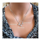 3 Prong Round Solitaire Simulated Diamond Necklace in Solid Sterling Silver with Pure Brilliance Zirconia