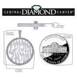 Central Diamond Center Shema Israel Partial Hebrew Prayer Pendant Necklace in Sterling Silver w/ Pure Brilliance Zirconia CZ