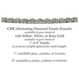 CVD Diamond Tennis Bracelet Lab Created diamond 3ctw to 6.50ctw 10kt Gold